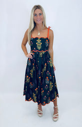 Flora Vista Dress (black)